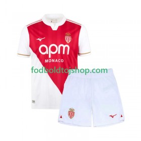 AS Monaco Børn Hjemme Fodboldsæt 2025-26 S/S (+ Korte bukser)